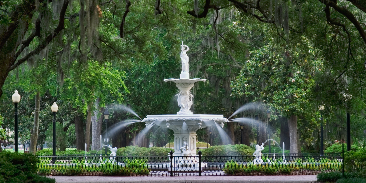 Forsyth Park Fountain in Savannah, Georgia