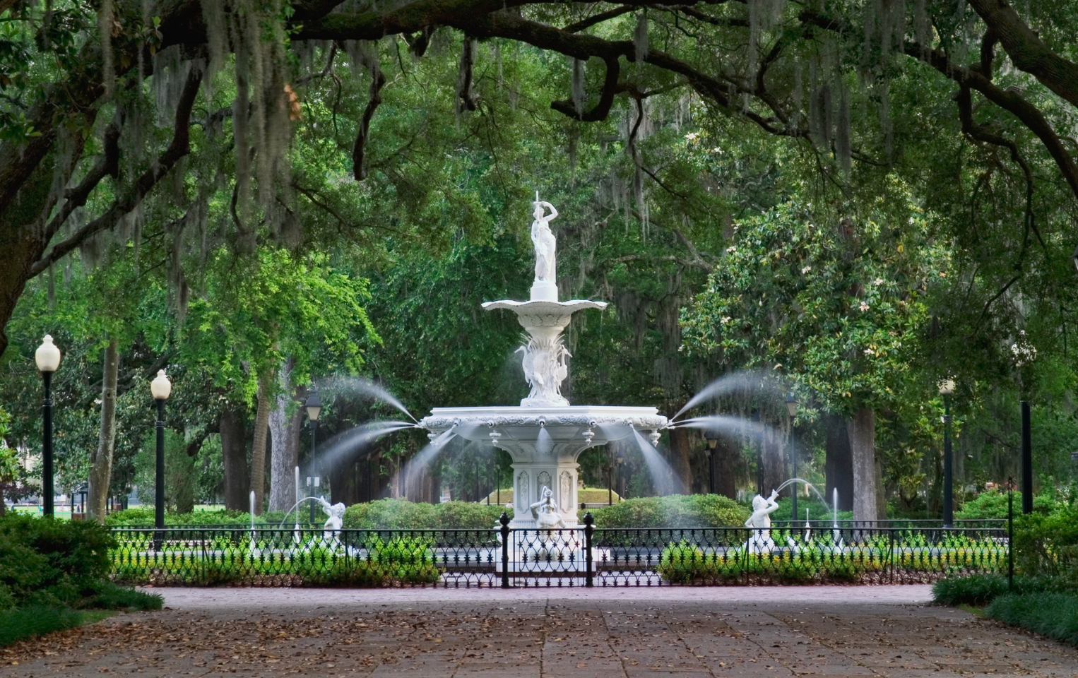 Forsyth Park Fountain in Savannah, Georgia