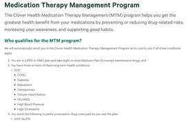 Medication Therapy Management Program