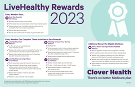 Live Healthy Rewards Quick Reference Guide